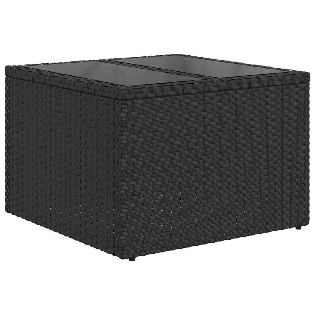 Set Divani da Giardino 6 pz con Cuscini Nero in Polyrattan 3220136