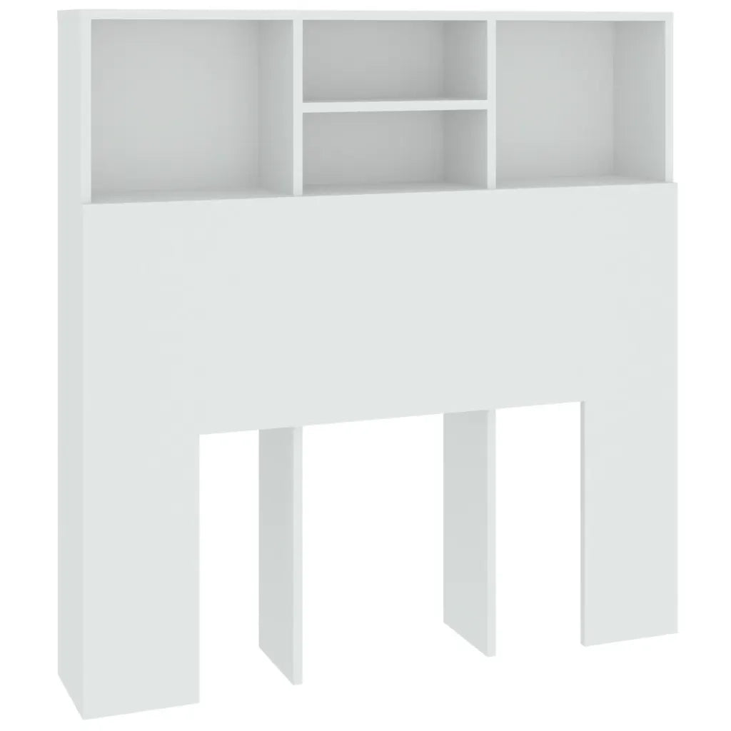 Testiera con Contenitore Bianco 100x19x103,5 cm 811844
