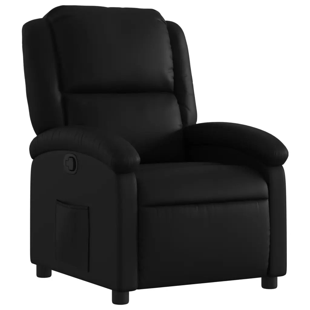 Poltrona reclinabile in Similpelle Nera 3205896