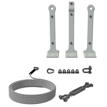 KIT LINEE VITA BASE DUE PENDENZE Fune 16 mt