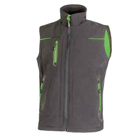 GILET SOFTSHELL 'UNIVERSE' GRIGIO/VERDE Tg. L - UPOWER