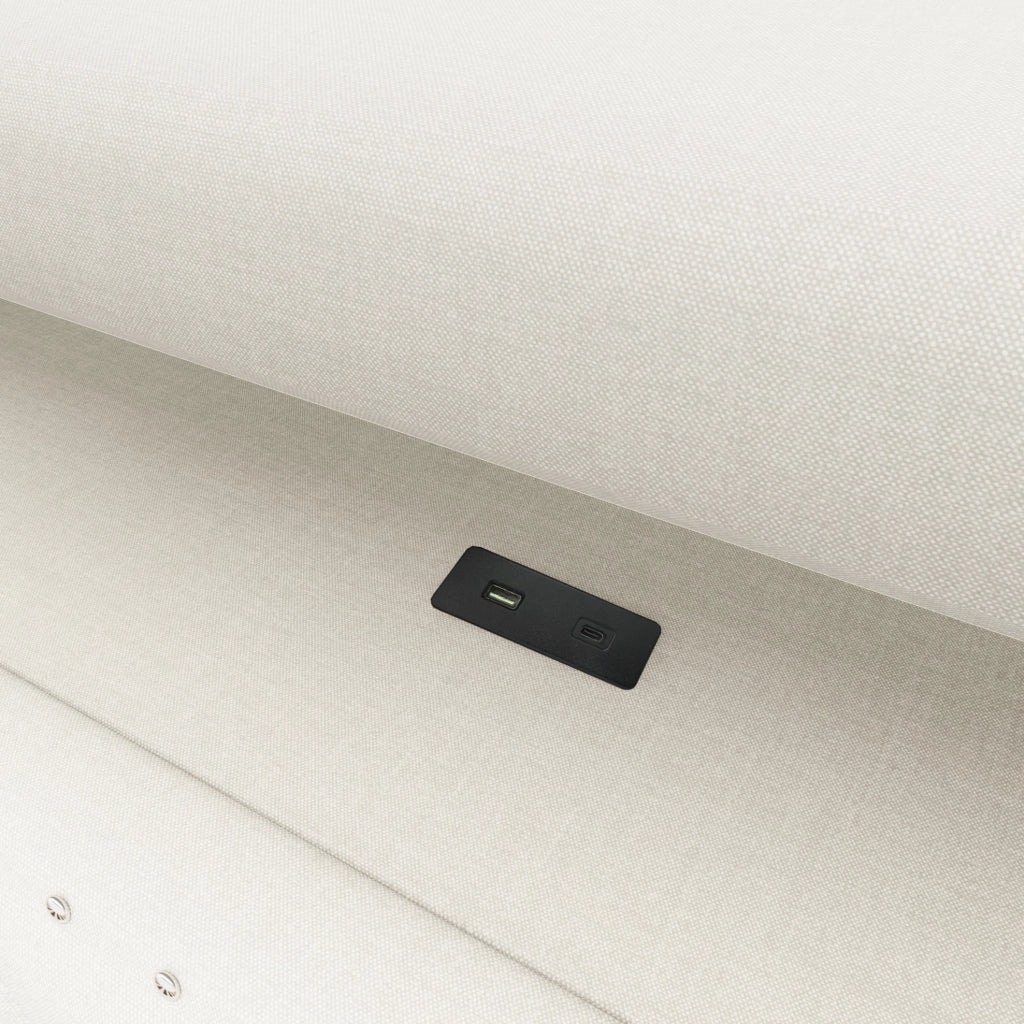 Daybed 90x200 cm con contenitore idraulico, LED e porte USB/USB-C