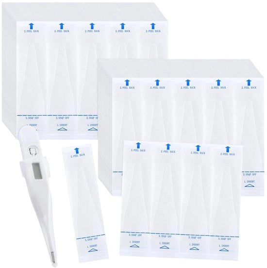 Termometrocopriccioline 500 pezzi - Copricriccioline igieniche - Termometrocopriccioline da un uso - Materiale trasparente PE - Resistenti alle scuffie - Per uso domestico - Copricriccioline per termometro