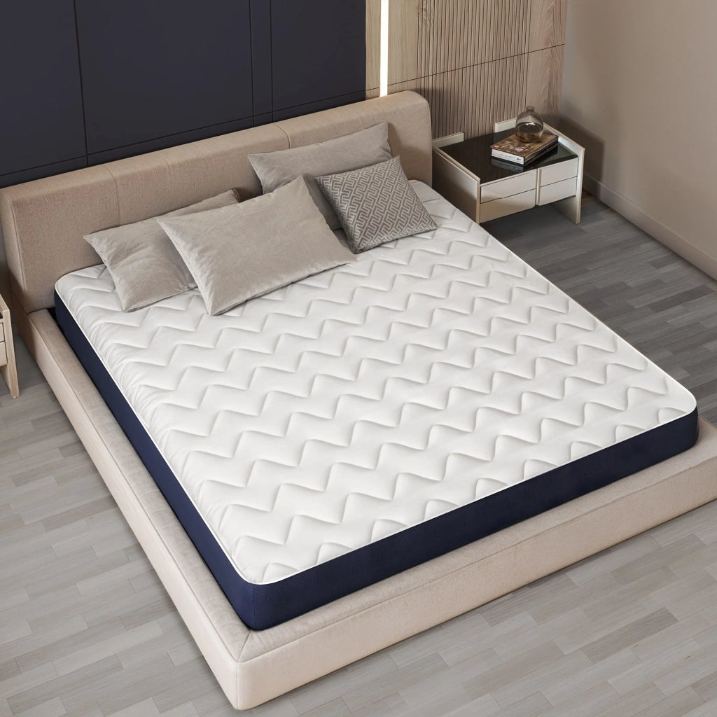Materasso matrimoniale 180x200 in Waterfoam Ipoallergenico, 10 cm ESSENTIAL | Imbottitura in Ovatta e Rivestimento in Tessuto 3D Traspirante, Antiacaro e Antifungino | Made in Italy