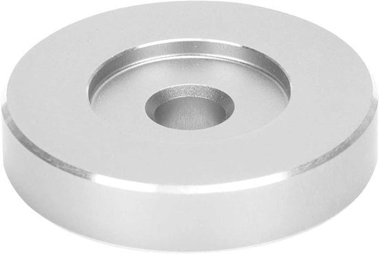 Adattatore 45 giri per dischi da 7 pollici - Adattatore per giradischi - Adatto per la maggior parte dei dischi Big Hole - Argento.