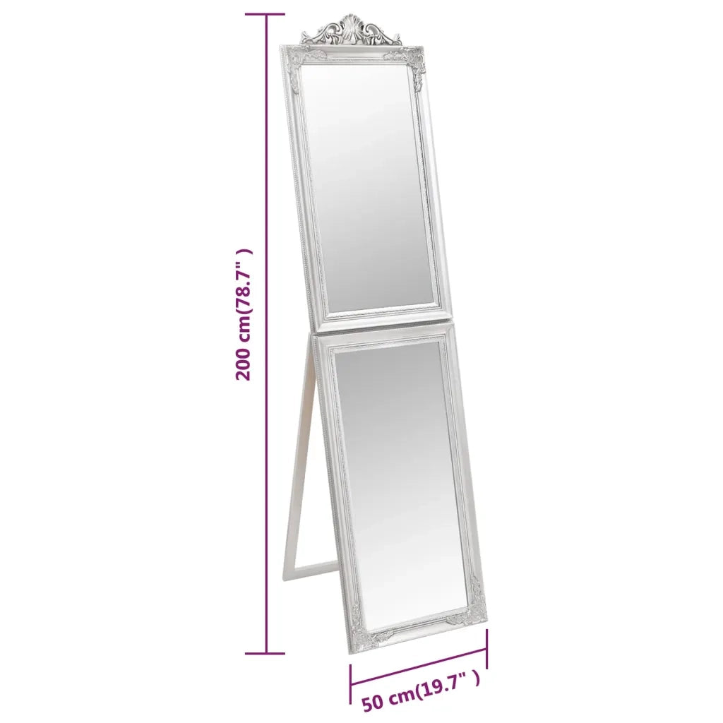 Specchio Autoportante Argento 50x200 cm 351530