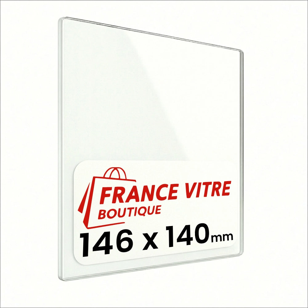 ESSE - modello : courtier-lo - 146 x 140 x 4 mm - Vetro per stufa a legna - vetro camino di ricambio - vetro per caminetto resistente al fuoco - France Vitre