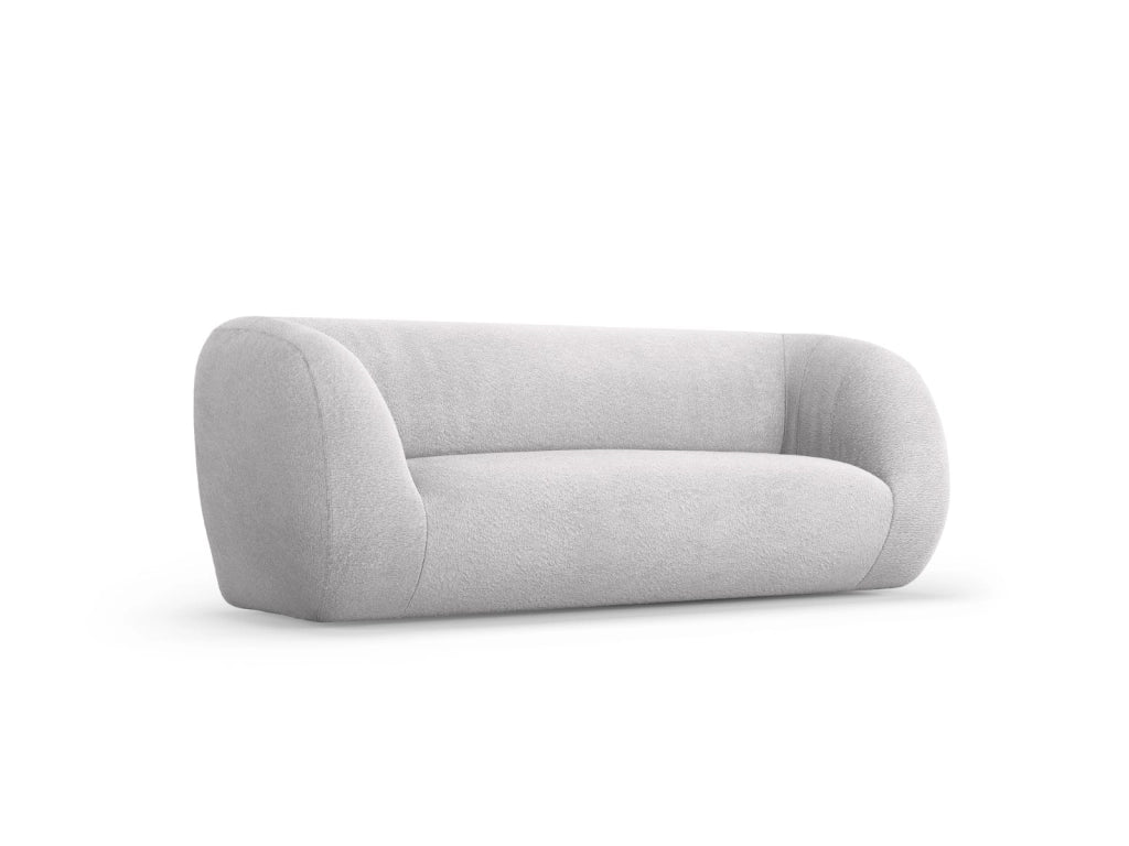Cosmopolitan Design - Divano "Essen" 2 posti in bouclé grigio chiaro 