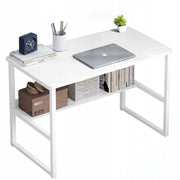Scrivania da computer in stile loft bianca per ragazzi con ripiano, moderna, 100 cm