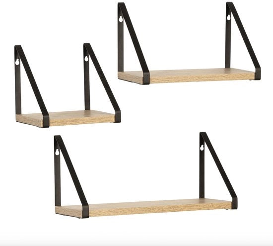 Set di 3 pannelli di parete DETROIT con design industriale - Design Moderno - Houtlook - Arredamento per Salotto - Costruzione Sostenibile - Finitura Lussuosa - Interno Eterno - Adatto all'Uso Giornaliero