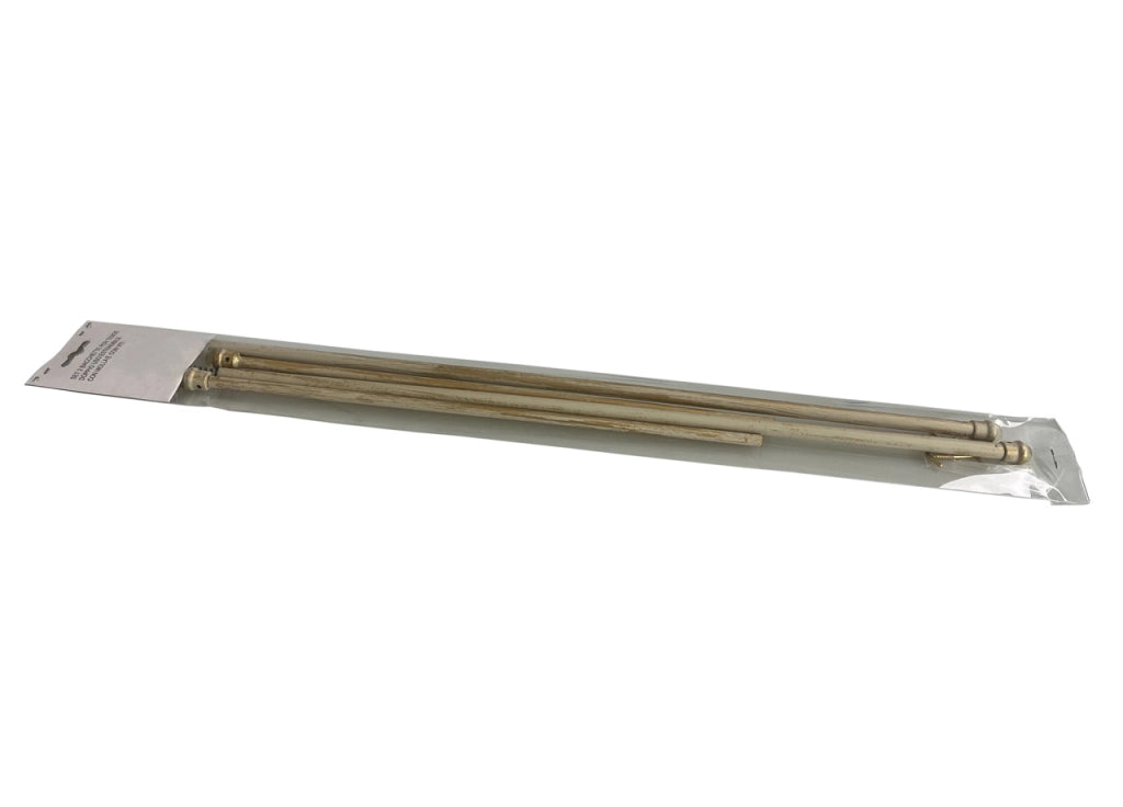 Bacchette Tende A Pressione Bastone Tenda Estensibile Astina Con Molla - 50-70 - Bianco-Oro