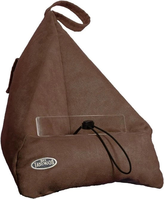 Supporto per lettura in tessuto marrone regolabile - ideale per libri e tablet book seat