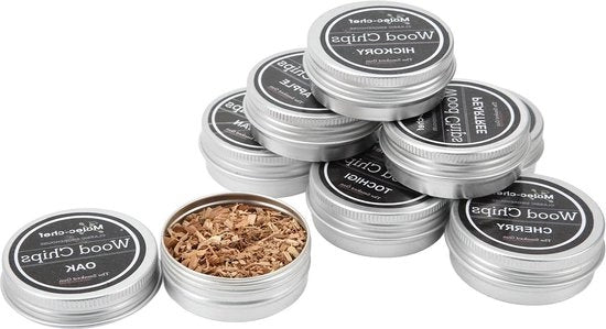 Snipper per legno extra fine - Fiammiferi per legno extra fini - Roker per cocktail - Maniglione - Set di fiammiferi per whisky - Polvere di segatura - Carne di manzo - Carne di maiale - Pollo - Pesce - Formaggio
