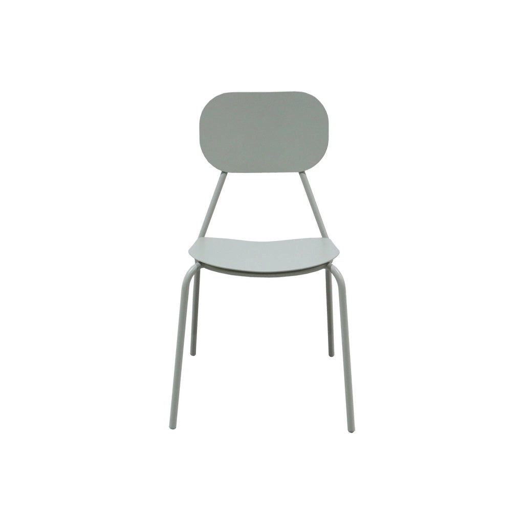 Set 4 sedie da giardino in alluminio, grigio