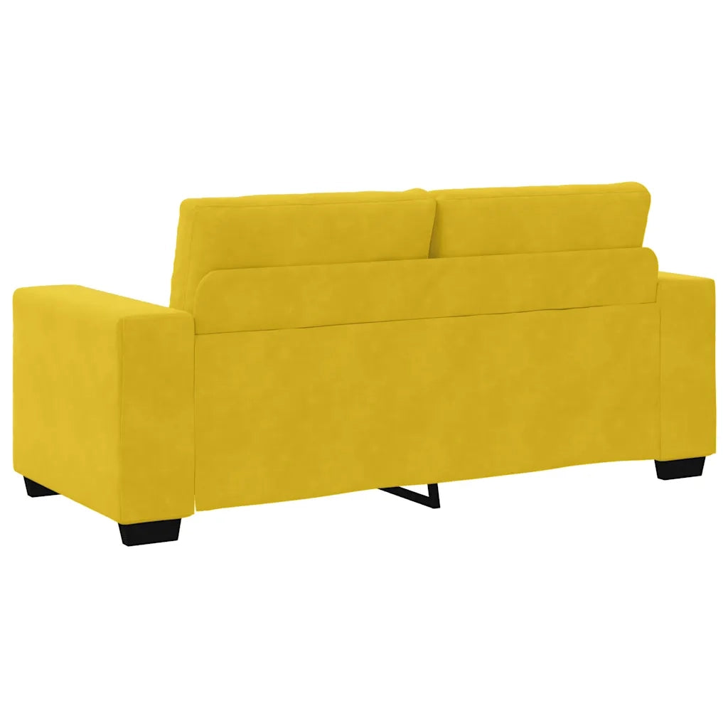 Divano Divanetto Giallo 180x77x82 cm in Velluto 4105128