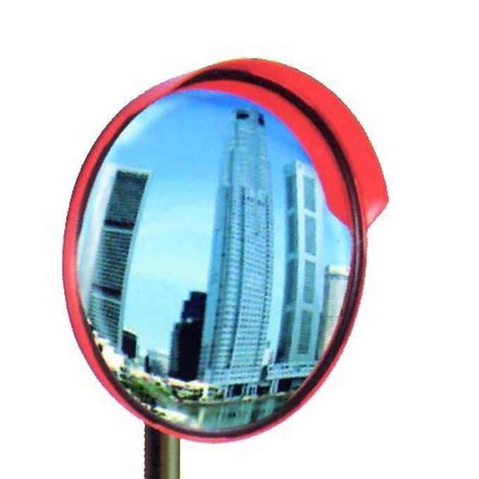 Vigor 798050 Specchio Parabolico Infrangibile con Visiera Diametro 50 cm Attacchi Universali Palo 60 mm
