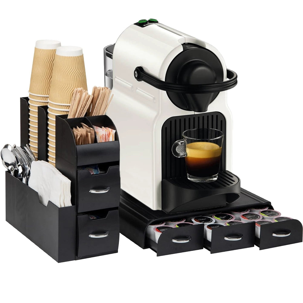 Coffee Station Angolo Bar Base Caffetteria + Porta Accessori Capsule Professionale