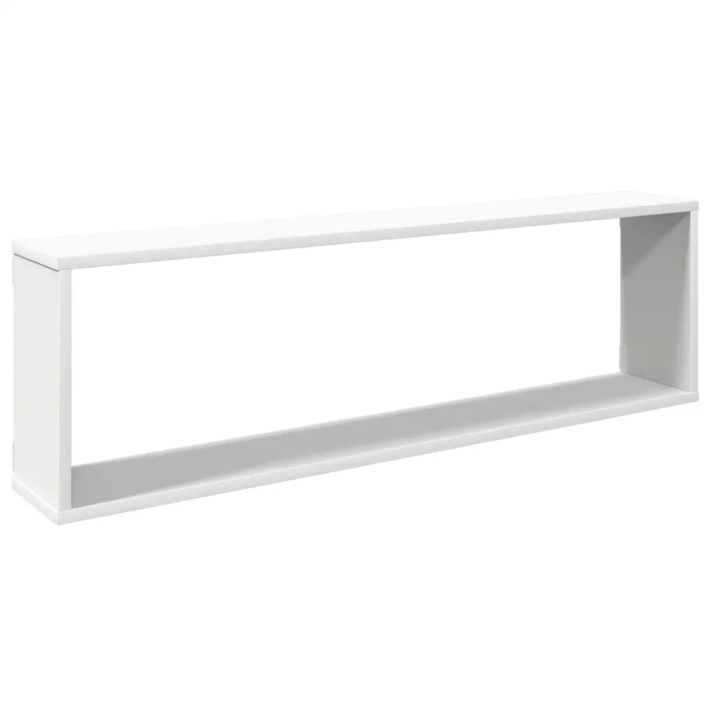 Mensole Parete a Cubo 2 pz Bianco 100x15x30 cm in Multistrato 807079