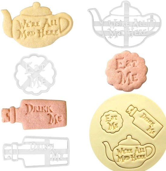 Set di forme per biscotti in forma di tazza - Materiale plastico sicuro per l'alimentazione - 3 pezzi - Set creativo per la cottura - Ideale per la colazione di sabato - Lavaggio a mano necessario