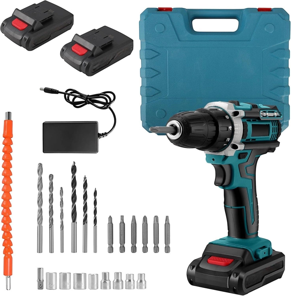 Trapano avvitatore doppia batteria a litio 36V MAX + valigetta 24 accessori LLD