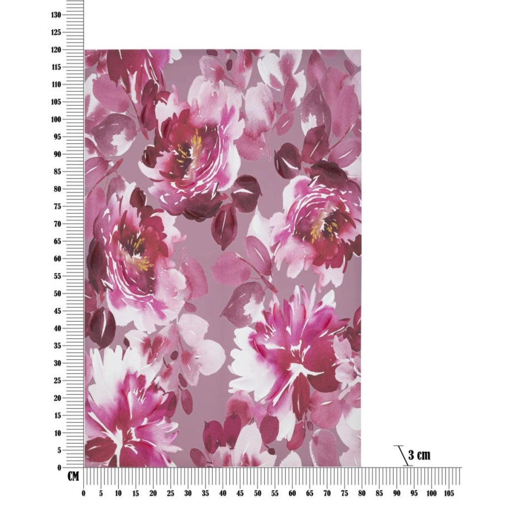 Stampa su Tela Fiori 60, Multicolore, Legno, 80x3x120 cm