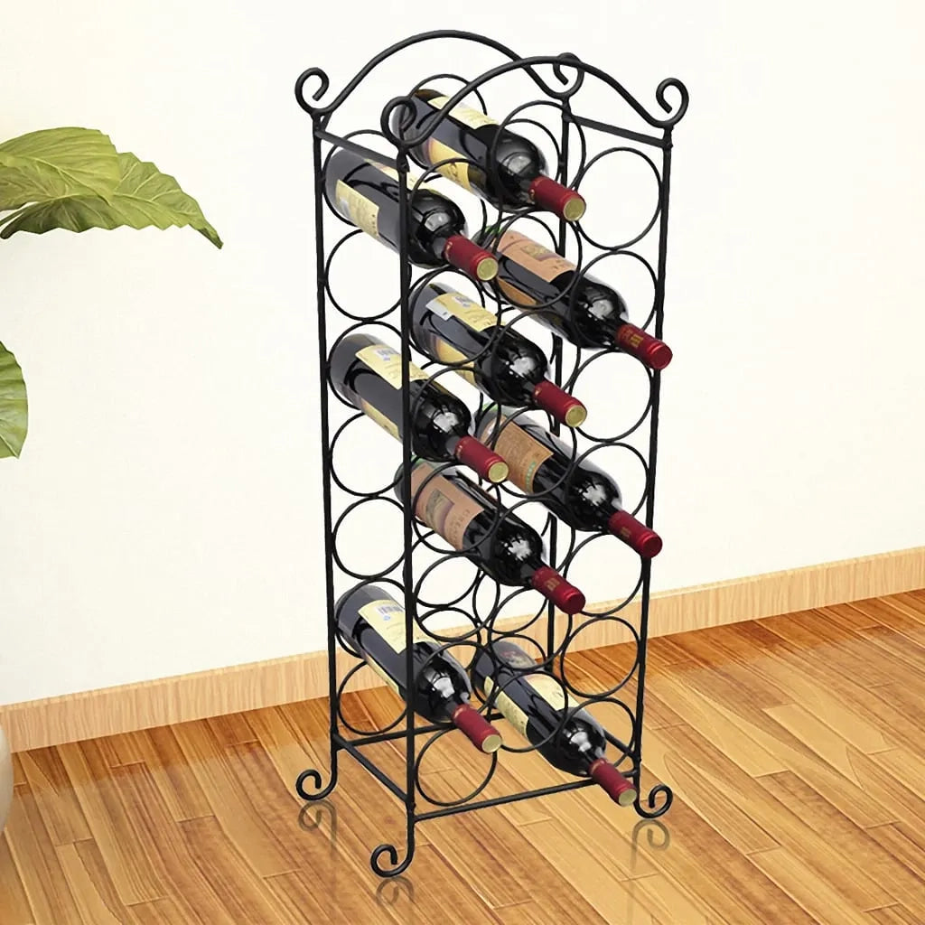 Porta Bottiglie di Vino per 21 Bottiglie in Metallo 50206