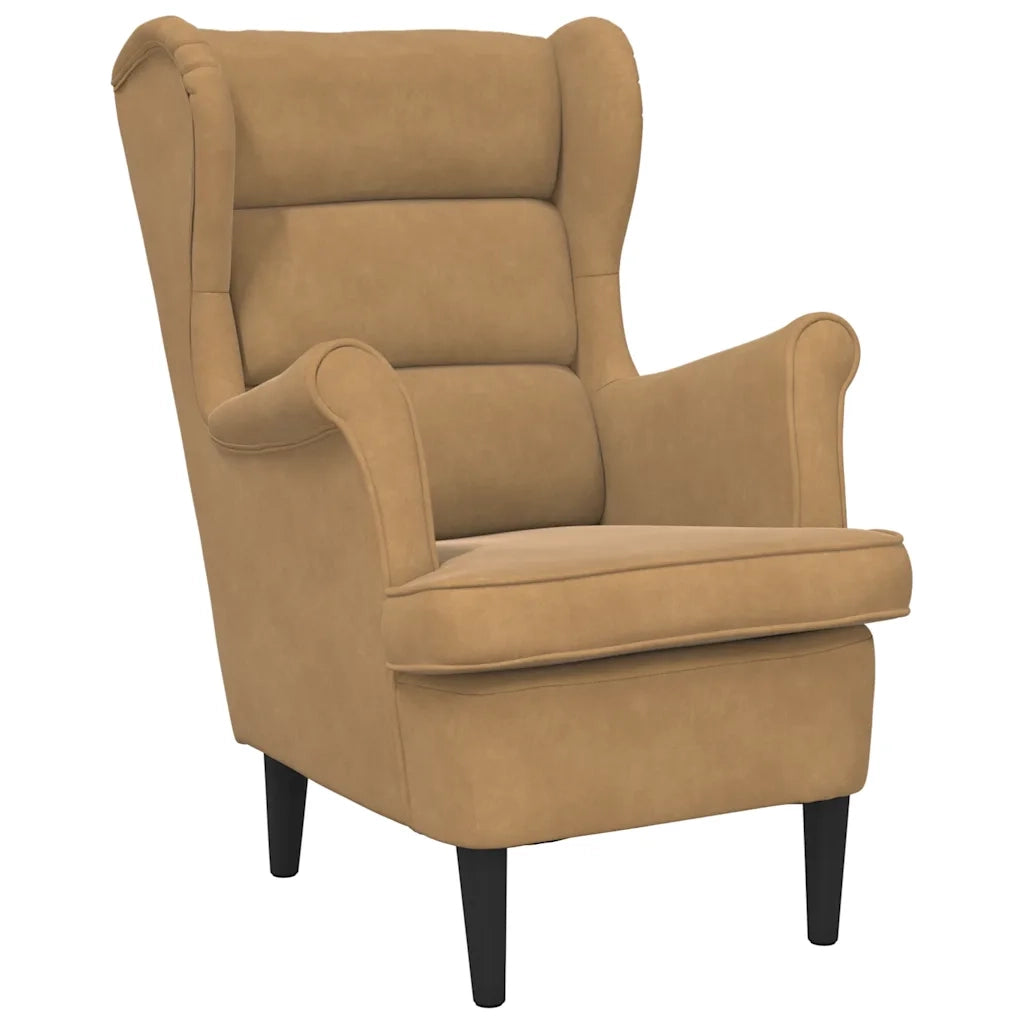 Poltrona Marrone Velluto 324067