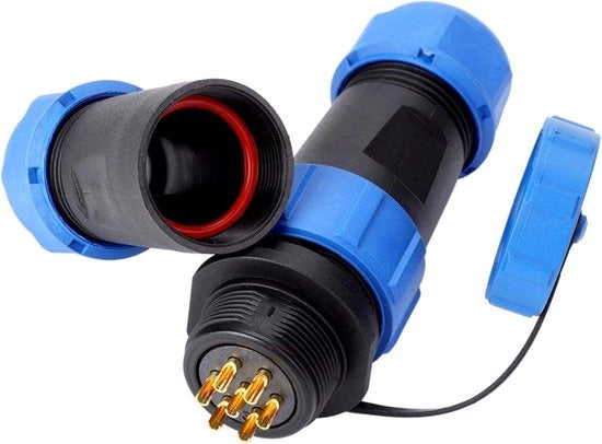 Contatto aereo IP68 2/3/4/5/7/9/12 pin, scatola aereo a ingresso inline (7 pin) acqua resistente