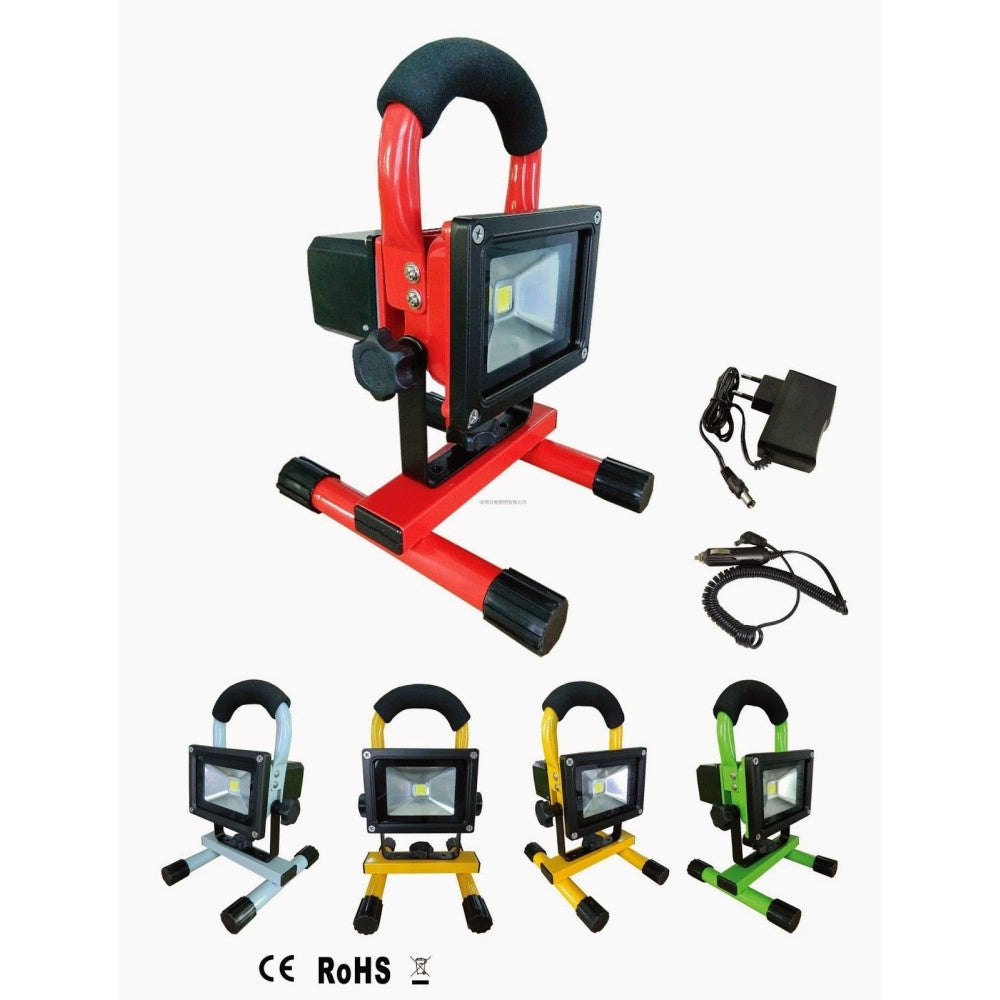 Trade Shop - Faro Ricaricabile Faretto Impermeabile Led Luce Bianca Emergenza Portatile -