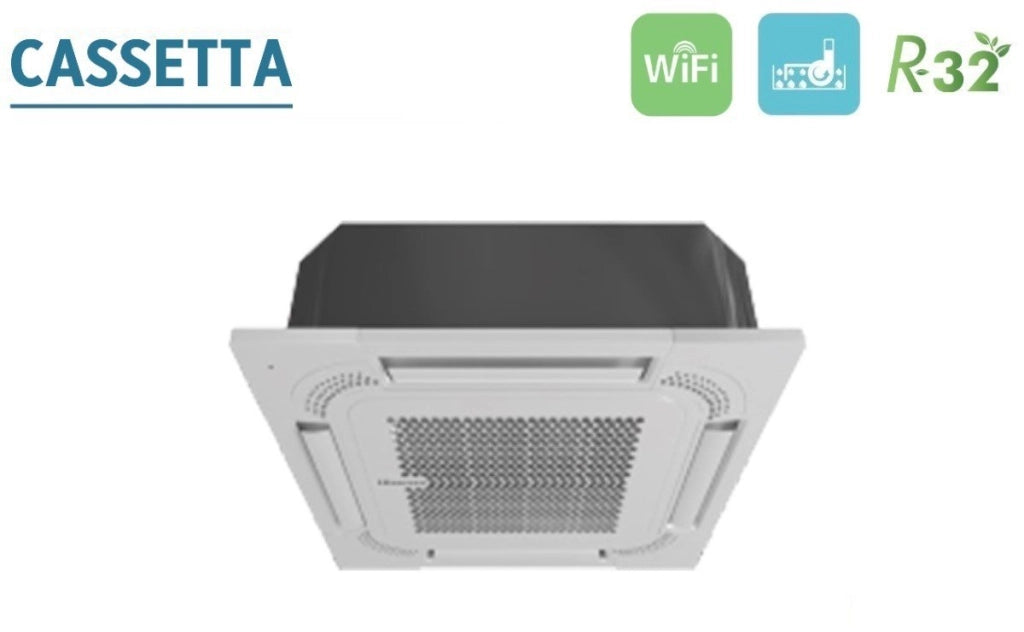 Climatizzatore Condizionatore Hisense Trial Split Inverter a Cassetta 9+12+12 con 3AMW72U4RJC R-32 Wi-Fi Optional 9000+12000+12000 con Telecomando e Pannello Incluso