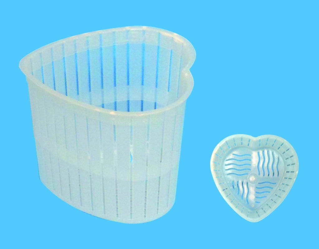 FORMA PER FORMAGGIO E RICOTTA CUORE ÃE cm. 6x6,5x5 h capacitÃE gr. 80 500.00 pz