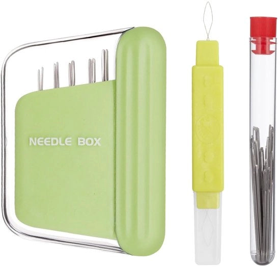 Kit di ago magnetico portatile - Ago magnetici - 20 ago a punta affilata - Acciaio inox - Progettazione di scatola trasparente - Facile da usare - Ogni ago magnetico