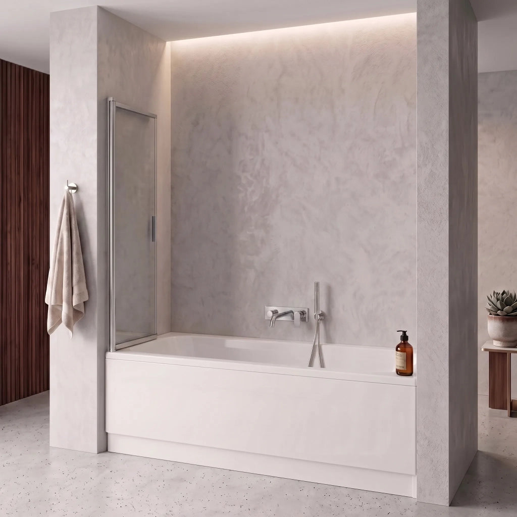 Paravento Vasca Scorrevole Rea Dario Chrome 120