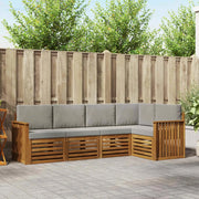 Set divano sezionale con cuscino 5 pcs Grigio Naturale e Chiaro 3374806