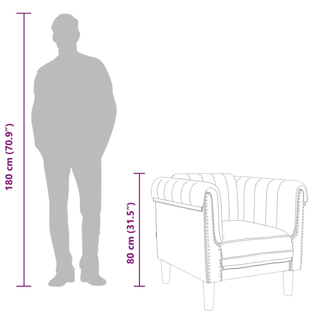 Poltrona Grigio Chiaro in Velluto 372565