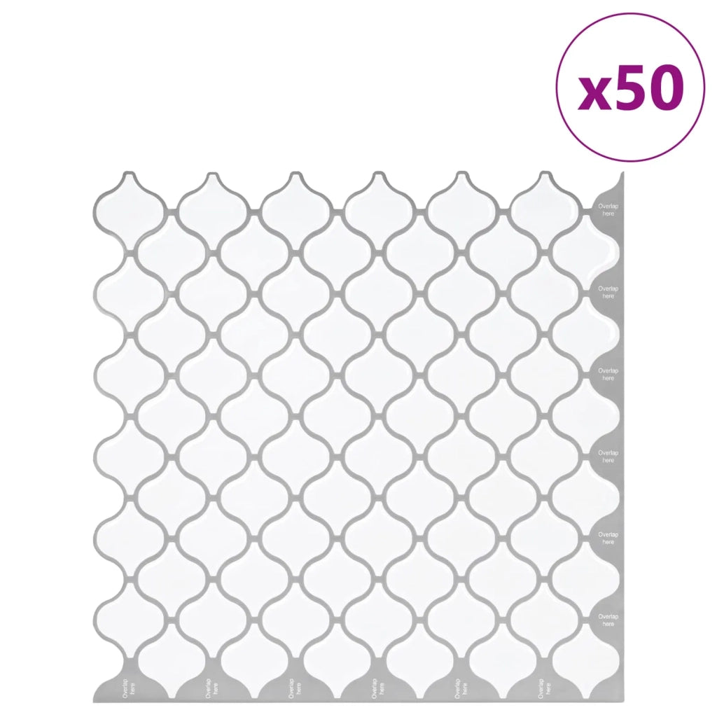 Piastrella Lanturn 50 pz Bianco 27 x 27 cm Poliuretano e PET CFW6647887