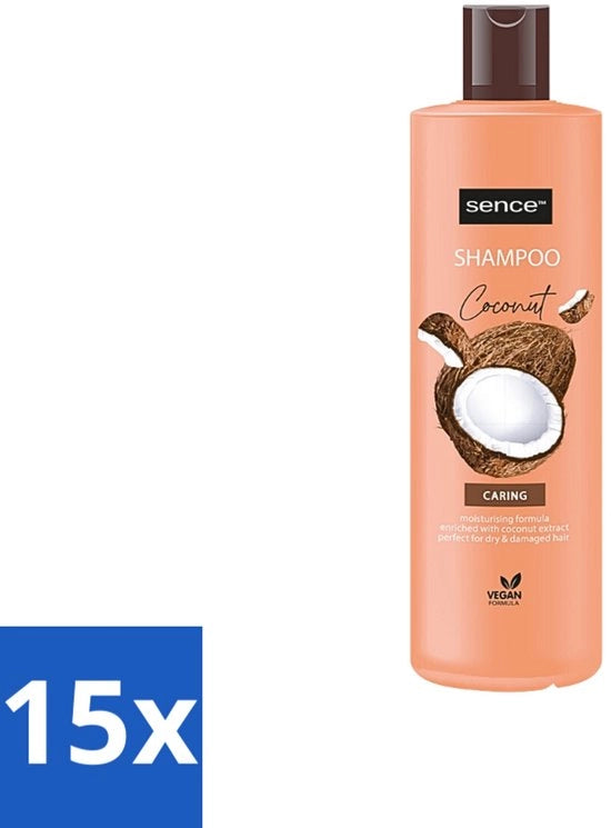 15 x Shampoo al Cocco - 400 ml - Confezione Economica - Shampoo per Capelli Secchi - Shampoo per Capelli Damagati - Shampoo per Capelli Lucenti - Shampoo per Capelli Sani