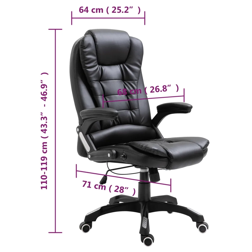 Sedia da Ufficio | Sedia da Gaming Nera in Similpelle