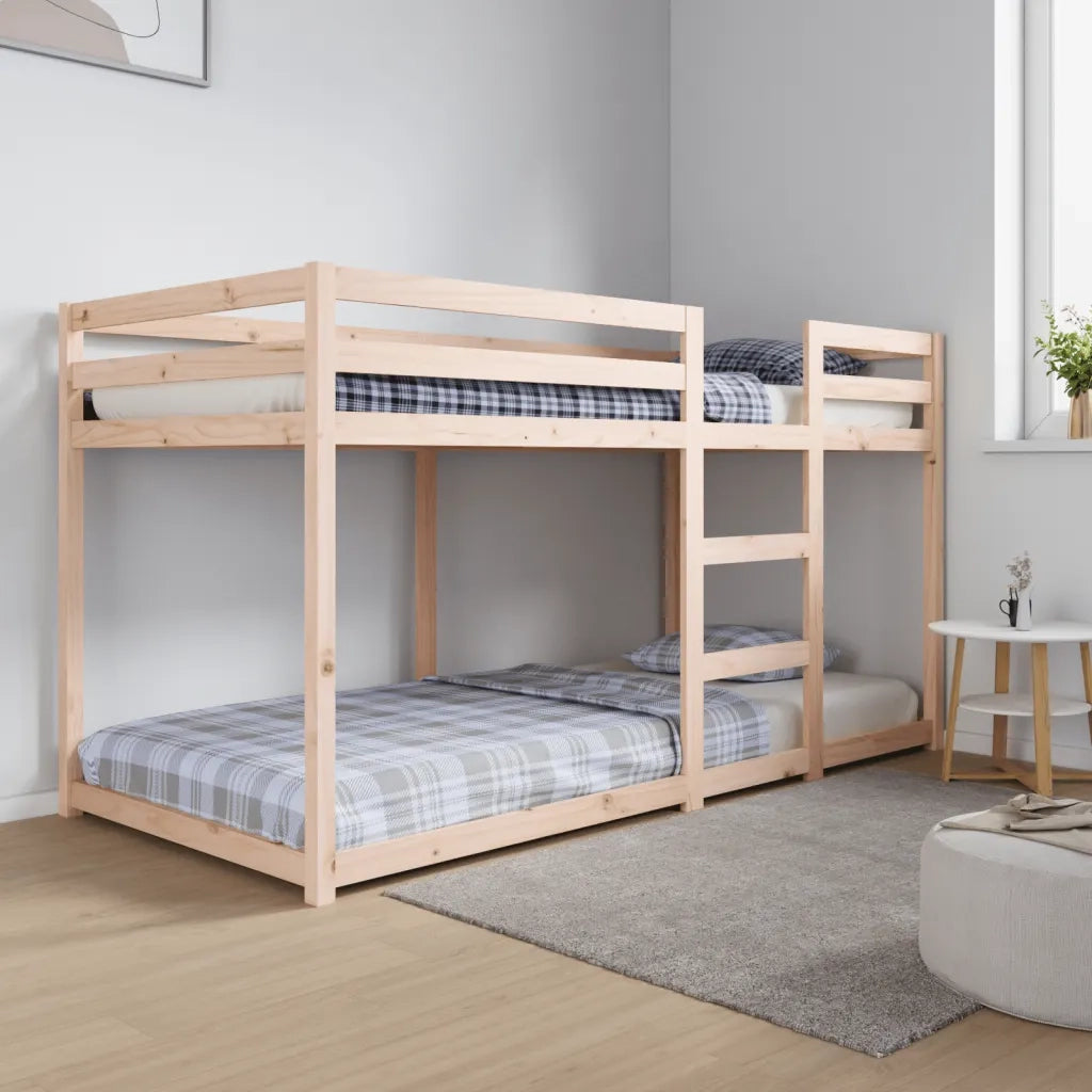 Letto singolo | Letto per adulti | Letto a Castello senza Materasso 90x200cm Massello Pino