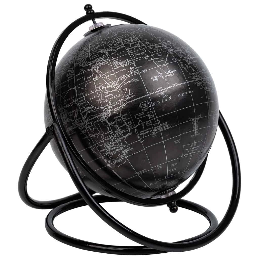 Mappamondo girevole con anello nero d15