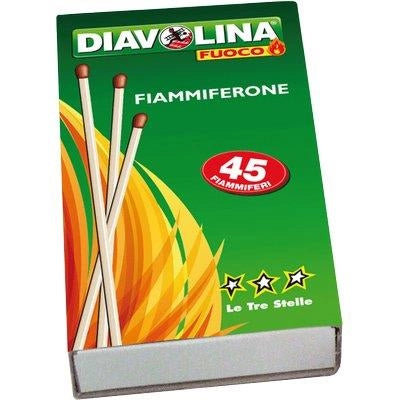 FIAMMIFERI LUNGHI DIAVOLINA - MM 100 CF=10XPZ 45- 1 confezioni