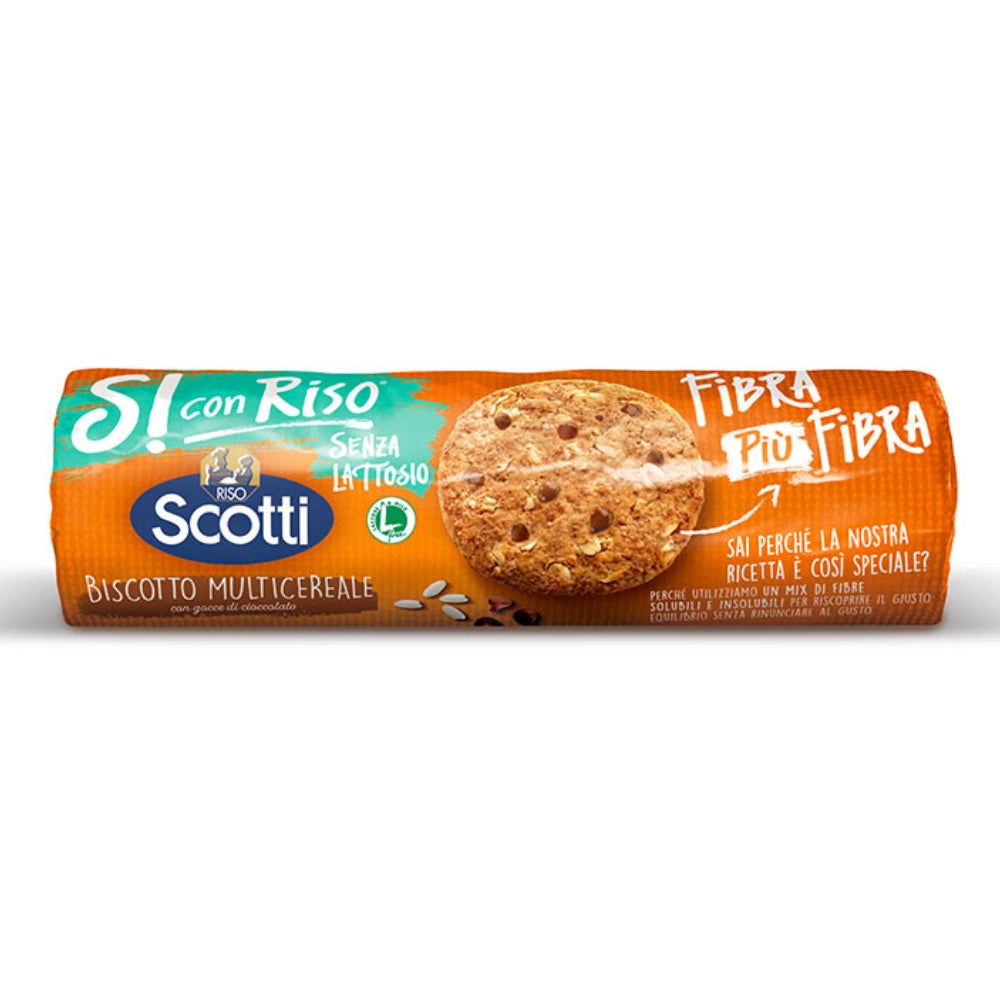 Riso scotti si con riso biscotto multicereale con gocce di cioccolato da 250 grammi