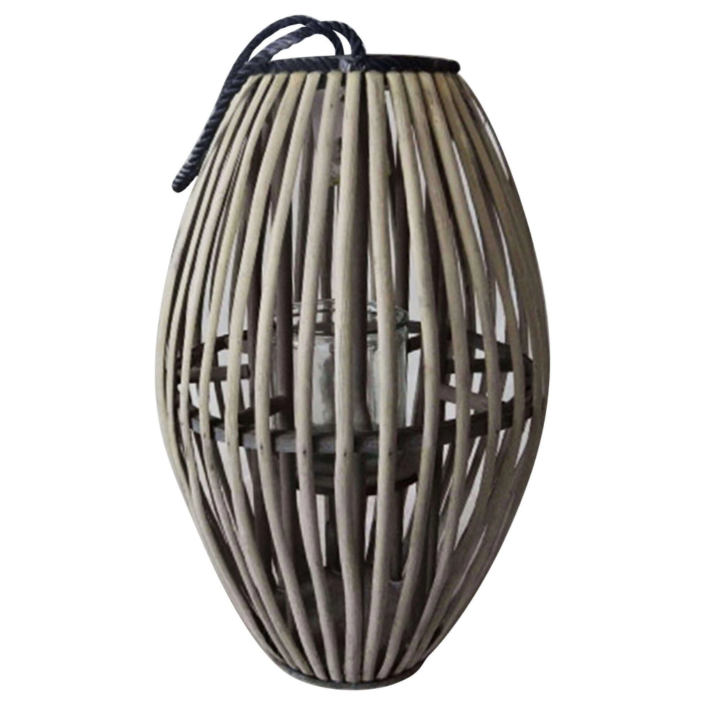 Lanterna in Vimini in Vimini Vetro cm 14 5x14 5x50 - MARLY