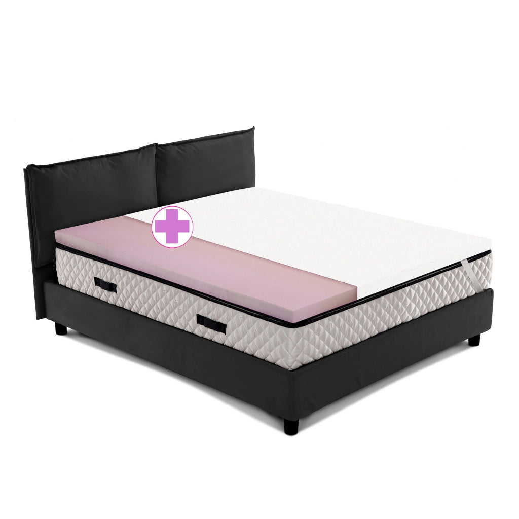 Topper matrimoniale semi rigido ORTOPEDICO, correttore materasso Alto 5.5 cm con tessuto anallergico sfoderabile e lavabile - GRAVITY misura 170x190 Cm
