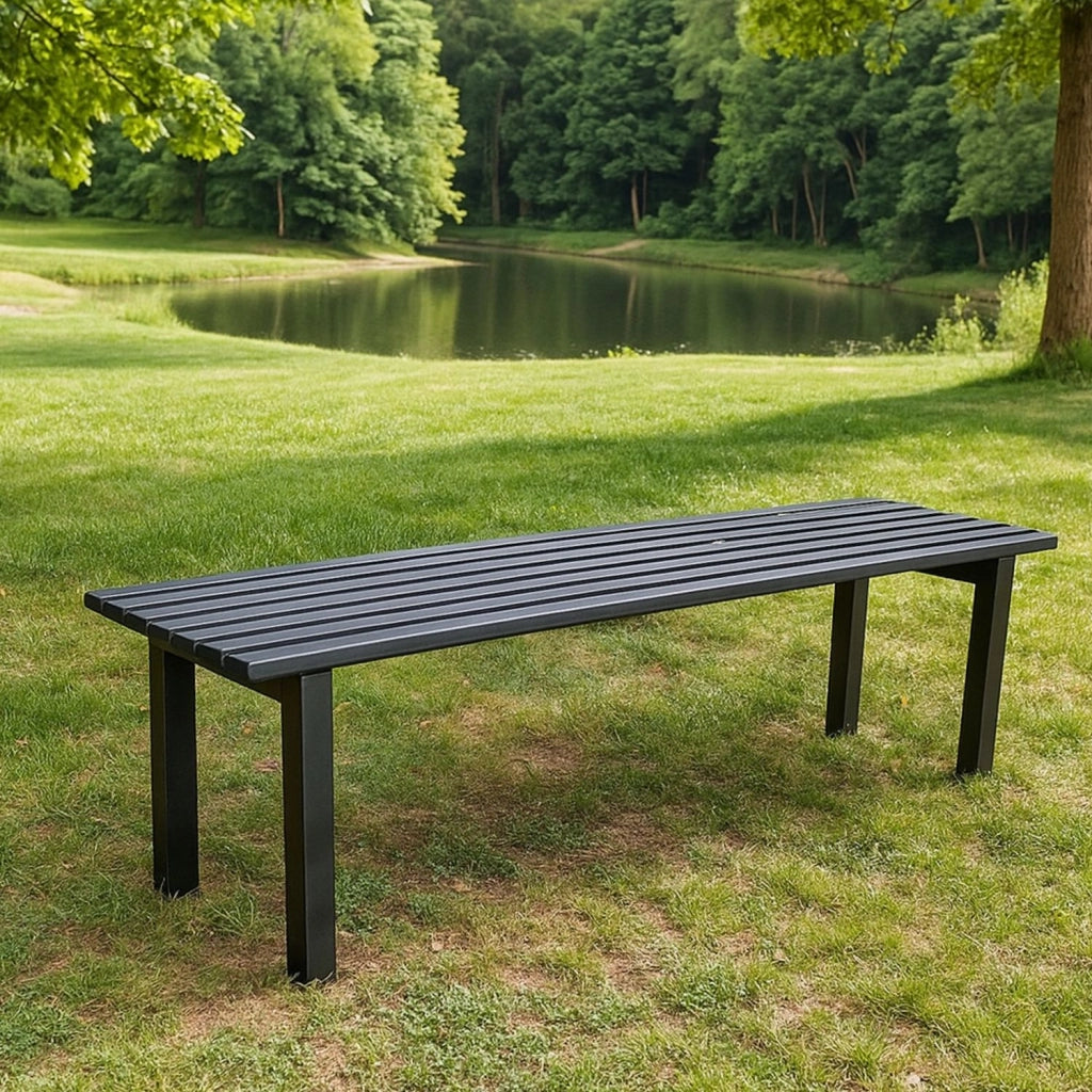 Panca da giardino modello milano in acciaio lunghezza 100 cm
