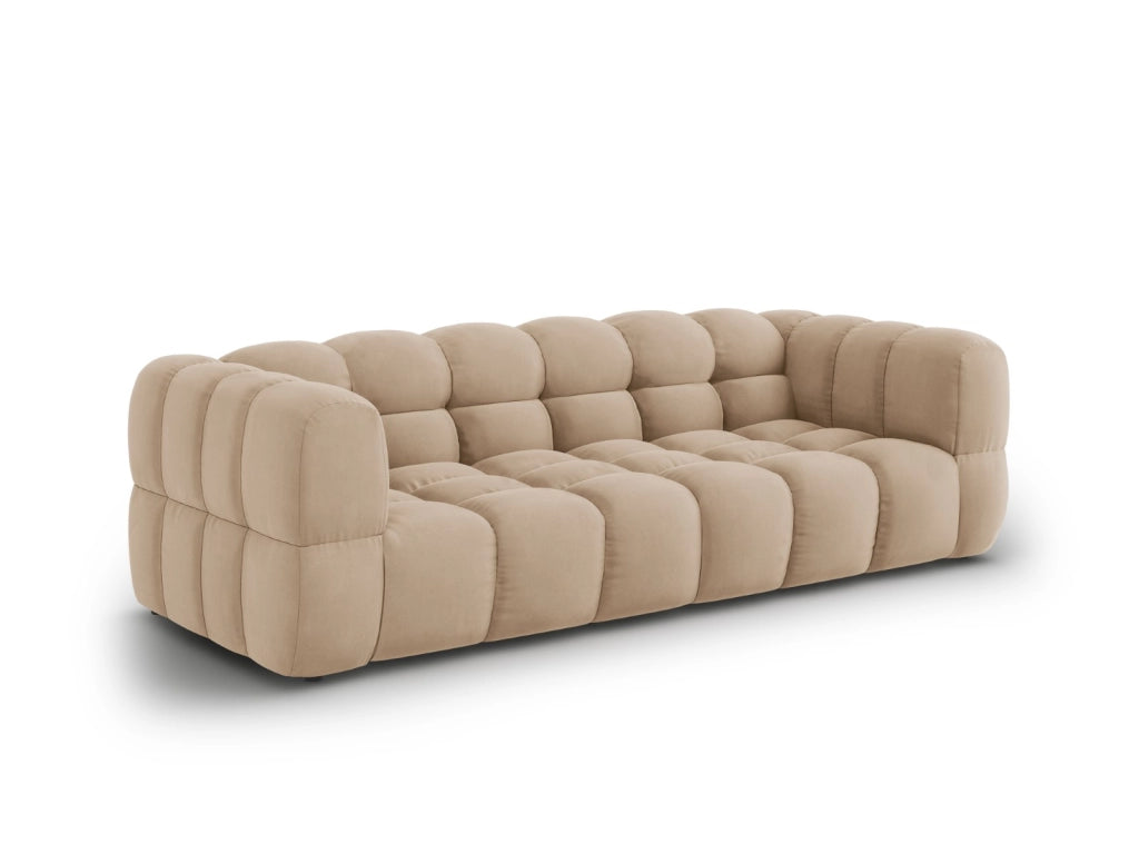 Cosmopolitan Design - Divano modulare "Sky" 4 posti in velluto sabbia 