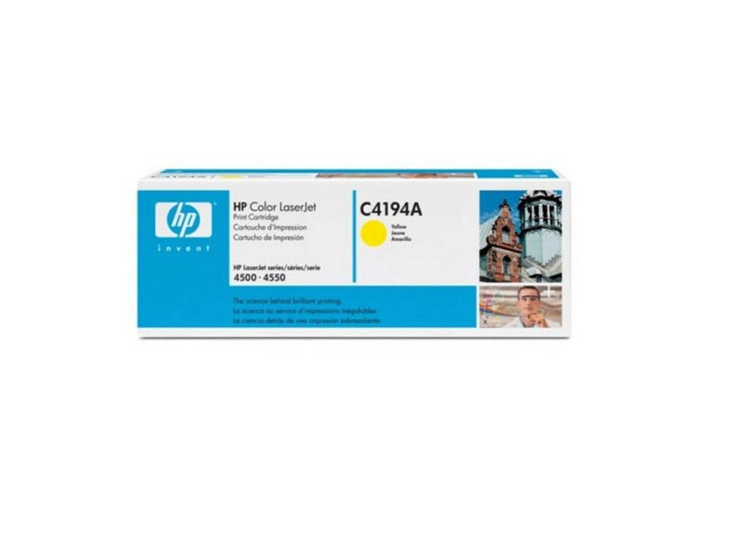 TONER ORIGINALE HP C4194A GIALLO LASERJET COLOR 4500 4550 YELLOW NUOVO D N H CLB