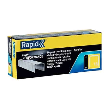GRAFFE PER CUCITRICE A MARTELLO n°13 per codice 0497002 - H. 4 mm - confezione 5000 pezzi - RAPID