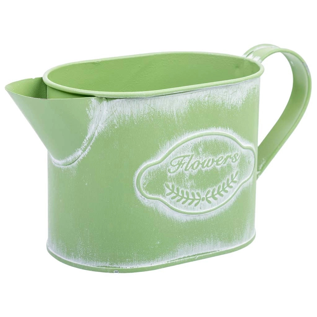 Annaffiatoio in metallo verde 20,5x8,5x105/11h cm