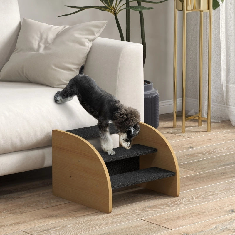 SCALA PER ANIMALI 3 gradini 38,5x38,5x30 cm Poliestere Rovere